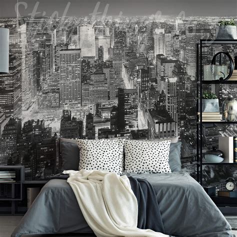 New York Cityscape Wall Mural - Midtown NYC View Wallpaper Art • Sticky ...