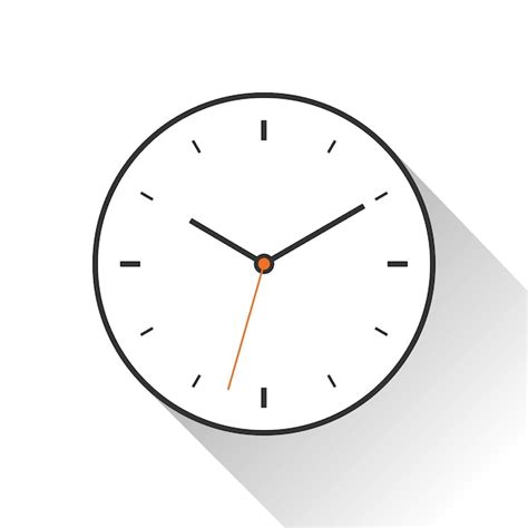 Icono De Reloj En Estilo Plano Temporizador Minimalista Sobre Fondo