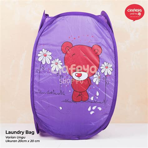 Jual Keranjang Baju Kotor Lipat Foldable Laundry Bag Karakter Lipat