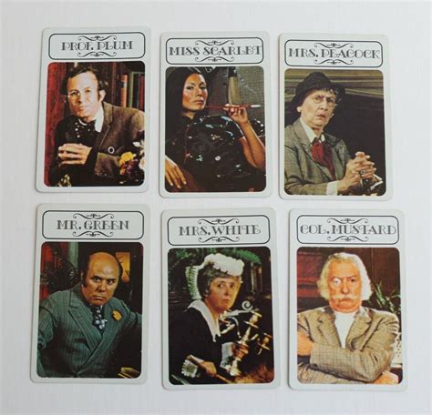 Clue Game Card