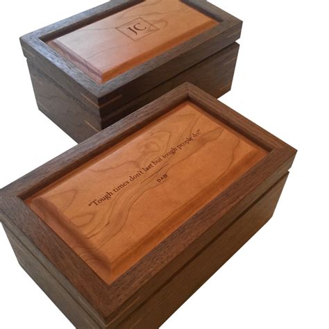 Personalized Small Keepsake Boxes – Walnut and Cherry | Mad Tree ...