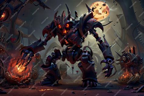 Premium AI Image | 3D Animation mystifying tableau lies Monster