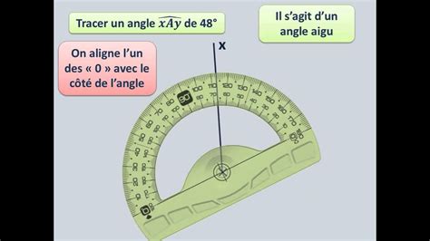 Utiliser un rapporteur pour tracer un angle de mesure donnée YouTube