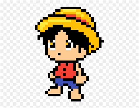 Monkey D Luffy Pixel By Geekmythology Anime Pixel Art Pixel Art Luffy ...