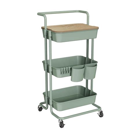 Dtk Tier Utility Rolling Cart With Cover Board Rolling Storage Cart