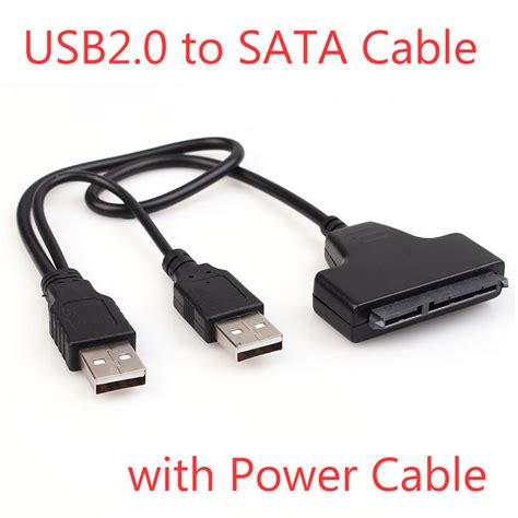 USB 2 0 To SATA HDD Cable Adapter With Power USB To SATA Converter