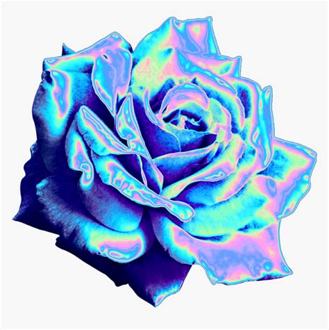 Top Holographic Flowers These Stickers And So Much Aesthetic Blue