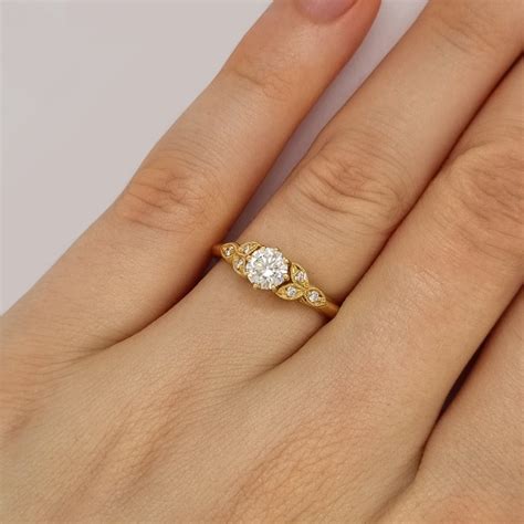 Antique Yellow Gold Engagement Rings Sale Online Aikicai Org