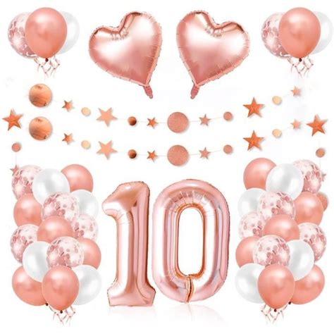 Er Anniversaire Fille Ballon Ballons Anniversaire Ans Or Rose Or