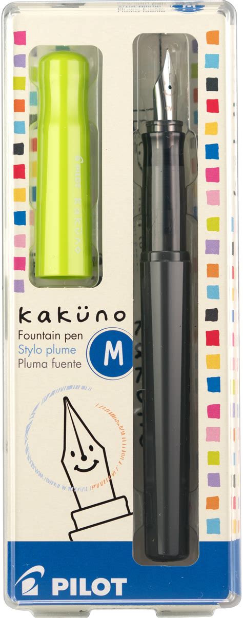 Pilot Kakuno Fountain Pen – Gray – Medium Nib – 3 cap colors – The Pen ...