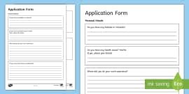 Job Description Template Twinkl Learning Resources