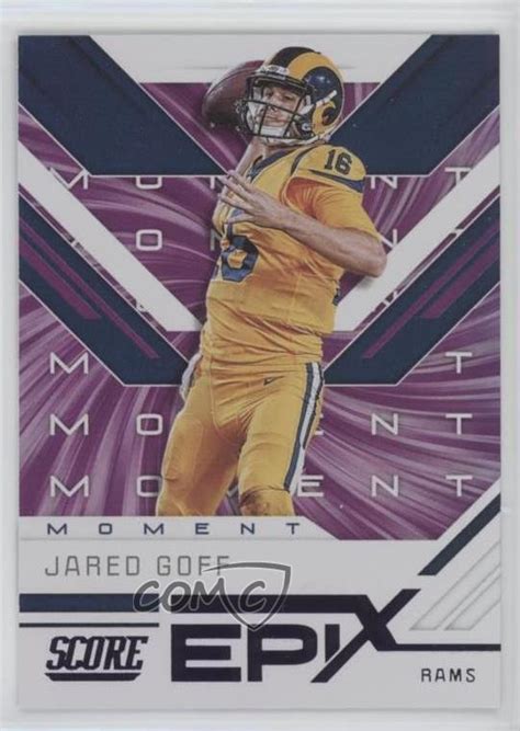 2019 Score Epix Moment Purple Jared Goff EM 1 EBay