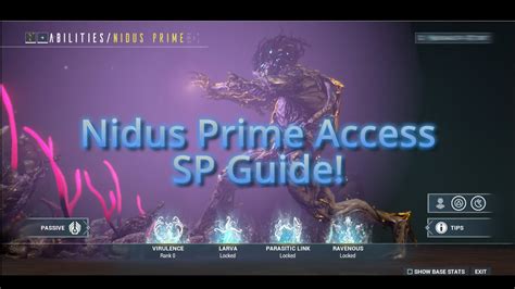 Nidus Prime Access Steel Path Guide Youtube