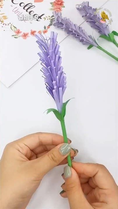 Easy Origami Paper Lavender Flowers Creative Craft Ideas Shorts Youtube