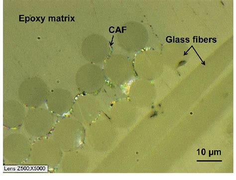 Optical High Resolution Image Of Cross Section Showing CAF Formation