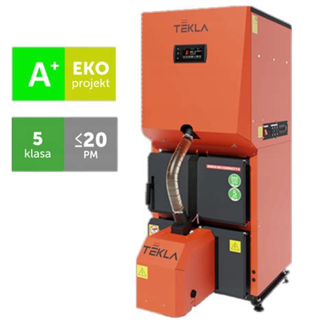 Piec Stalowy Na Pellet TEKLA BIO COMPACT FII MODEL SLIM 12 KW TEKLA