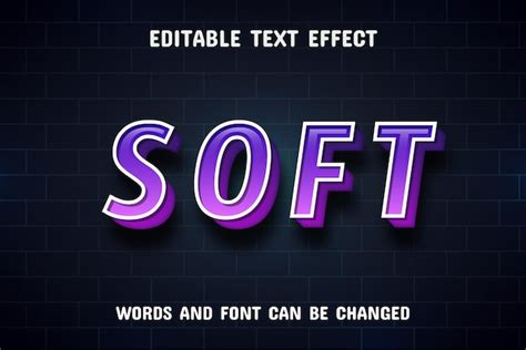 Premium Vector Soft Text Editable Text Effect