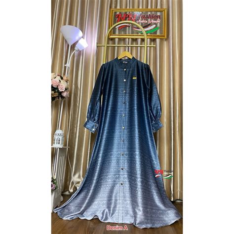 Jual KANAYA DRESS Bahan Santorini Printing Gradasi Shopee Indonesia