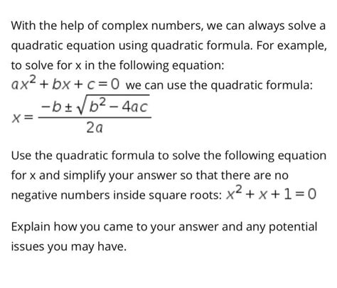 Solve Quadratic Equation Using Formula Imaginary Numbers Tessshebaylo