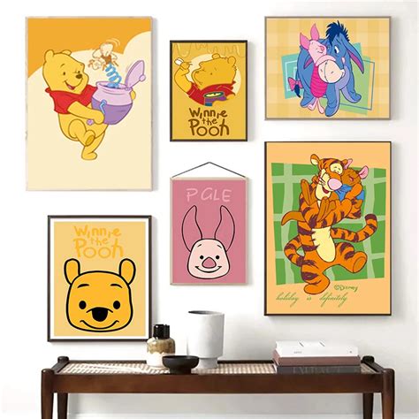 Disney Karikat R Tuval Resimlerinde Anime Sevimli Winnie The Posters