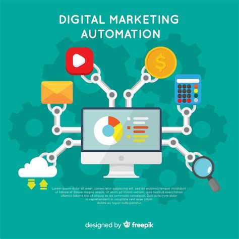 Composition Numérique Moderne Du Marketing Vecteur Gratuite