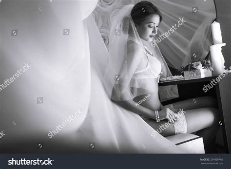 Sexy Bride White Lingerie Stock Photo Shutterstock