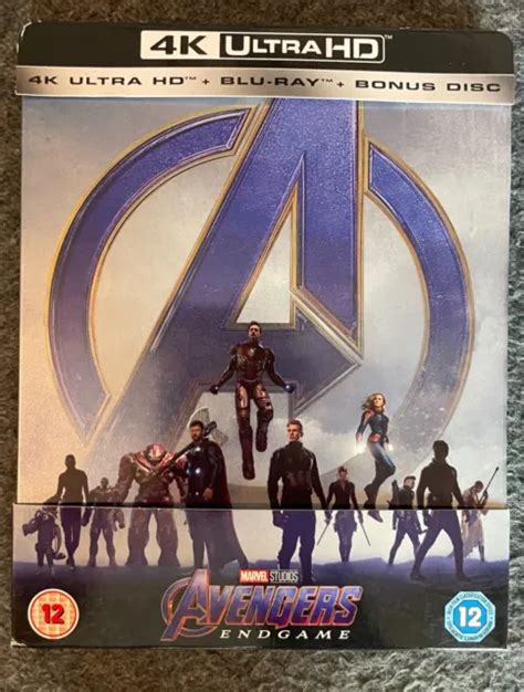 AVENGERS ENDGAME 4K UHD Blu Ray Steelbook Superhero Marvel Comics