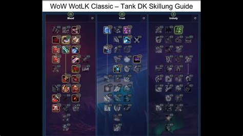 WoW WotLK Classic Tank DK Skillung Guide Phase 2 3 YouTube