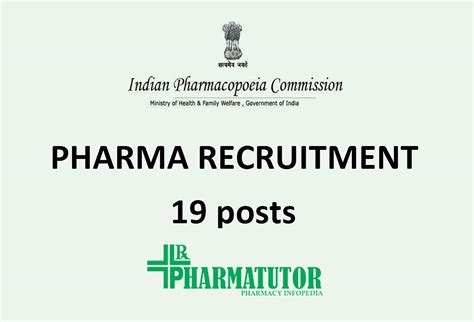 Pharma Jobs At Indian Pharmacopoeia Commission 19 Posts Government