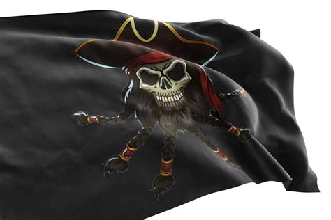 Edward Teach Flag (Blackbeard) Jolly Roger | Sons Of Pirate