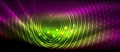 Neon Glowing Wave Energy Motion Background Magic Water Art