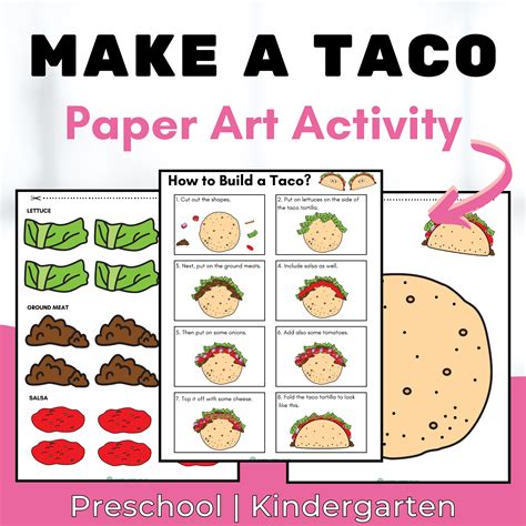 How To Make A Paper Taco Craft Art Activity Project To Learn About Food