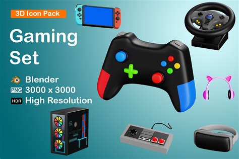 Premium Gaming Equipment 3D Illustration pack from Tools & Equipment 3D Illustrations