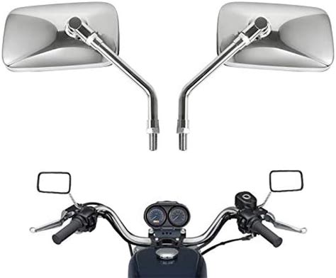 Amazon Mzs Motorcycle Mirrors Chrome Universal Mm Mm Rear View