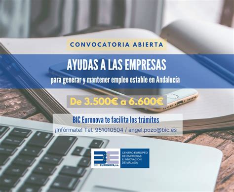 Bic Euronova Ayudas A Las Empresas Para Generar Y Mantener Empleo