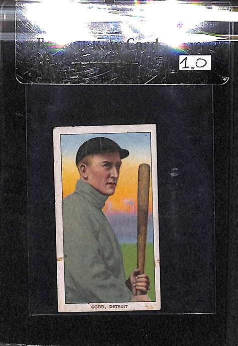 Lot Detail 1909 11 T206 Ty Cobb Bat Off Shoulder Polar Bear Back