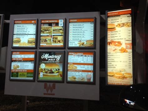 A W Drive Thru Menu