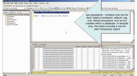 SQL Server Sys Syscomments Sys Sysobjects And Findtext YouTube