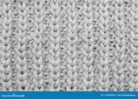 Texture Of Knitted Sweater Closeup White Knitted Wool Stock Photo