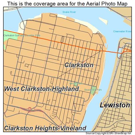 Aerial Photography Map of Clarkston, WA Washington