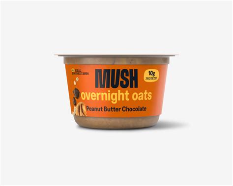 Mush Mush Peanut Butter Chocolate Overnight Oats W 10g Of Protein