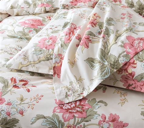 French Country Toile Garden Blooming Peonies Duvet Cover Set – [eikei]