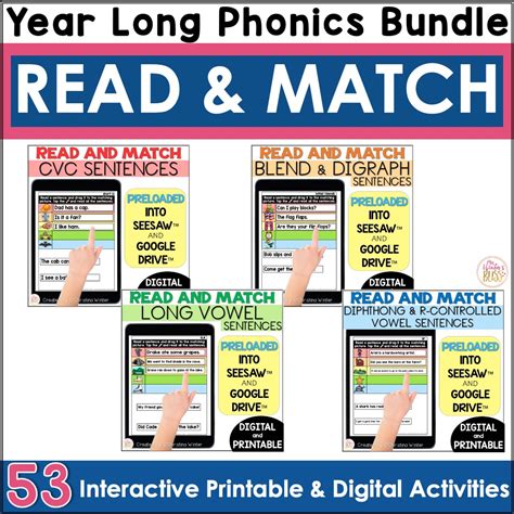 Digital And Printable Phonics Blends And Digraphs Phonics Sentences Mrs