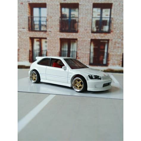 Jual Hot Wheels Honda Civic EK9 Putih Ban Karet Rebel Rivet Utuh Shopee Indonesia