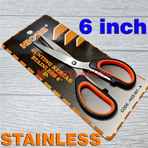 Jual Gunting Kertas Stainless Hioshi Scissors Gunting Kain