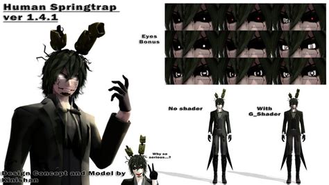 MMD FNAF OLD Human Springtrap Ver 1 4 1 By Kinishan On DeviantArt