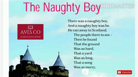 The Naughty Boy Class Chapter Ncert English Poem Audiobook