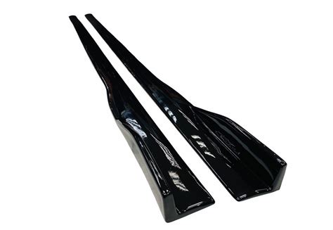 UNIVERSAL SIDE SKIRT GLOSS BLACK WITH WING – Autostyling Klerksdorp