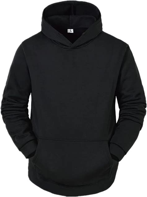 Plain Black Hoodies For Men