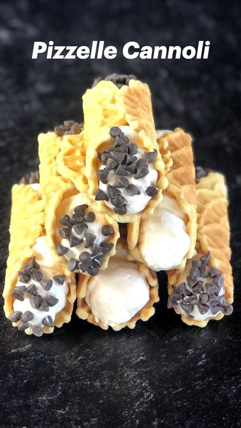 Pizzelle Cannoli | Cannoli recipe, Italian desserts, Desert recipes